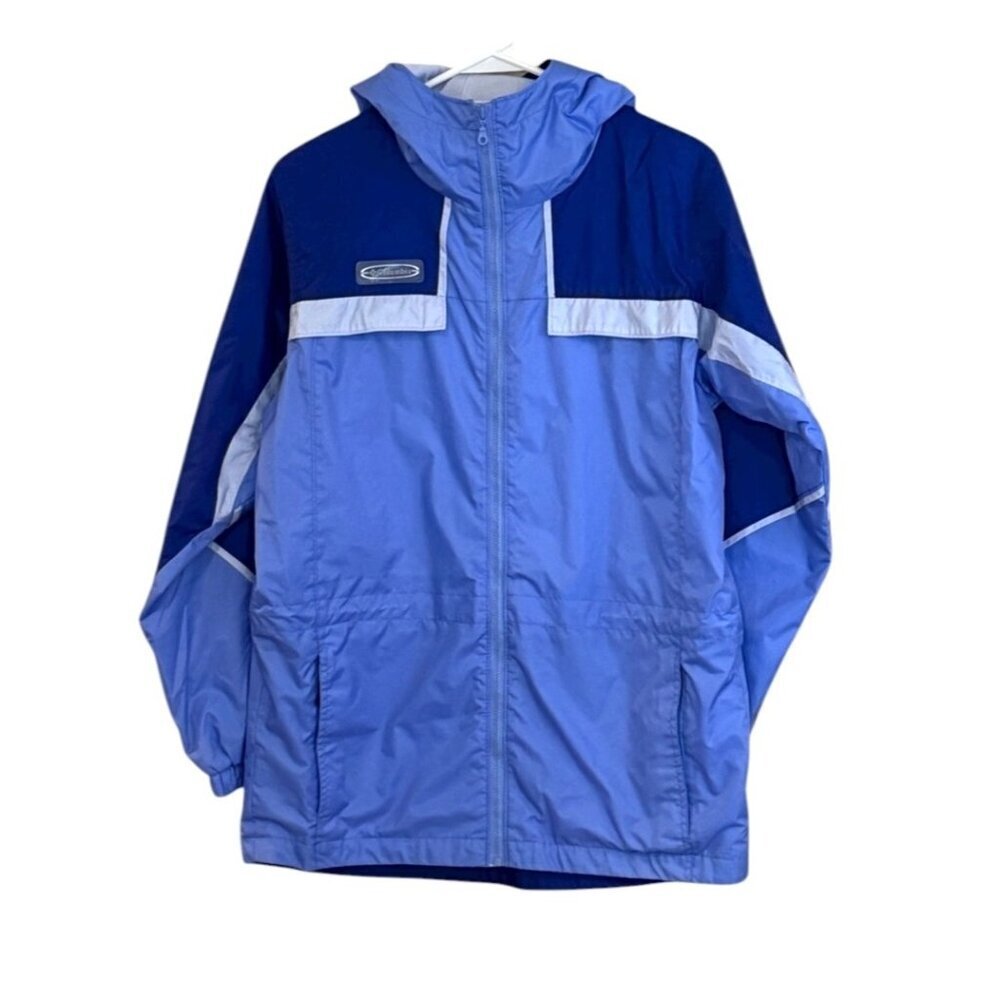 Columbia Sportswear Women's Hooded Windbreaker Jacket Tone Blue Size 14/16